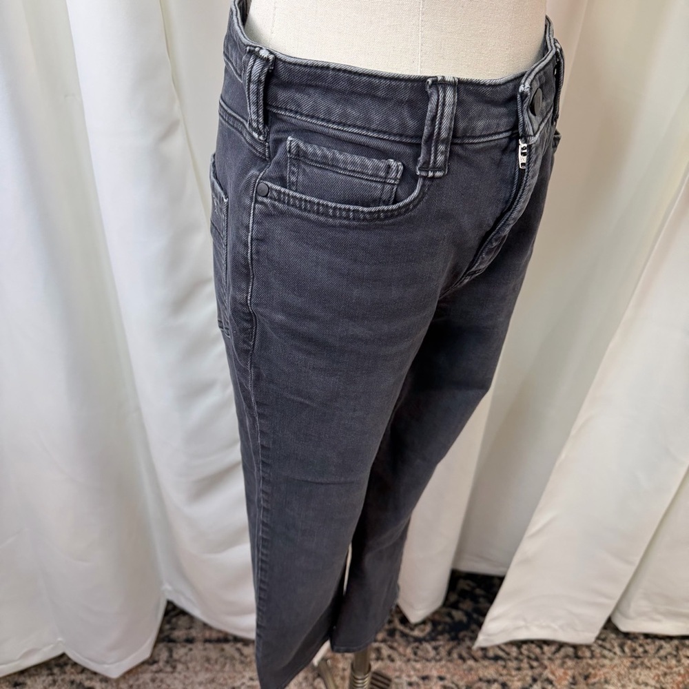 Pilcro Washed Black / Charcoal Gray Cropped Length Jeans Size 26 - Picture 15 of 16
